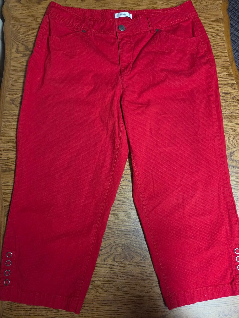 CJ Banks Red Casual Capris Size 16W